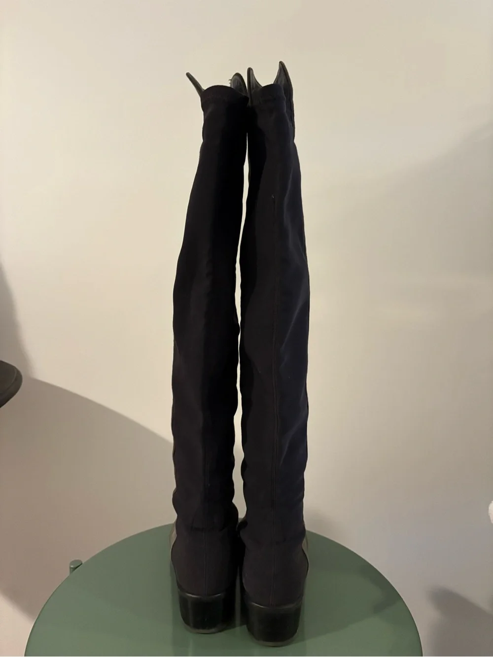 Stuart Weitzman || Reserve 5050 Over the Knee Boots Suede Stretch Gray Black 8